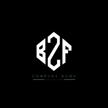 BZF letter logo design with polygon shape. BZF polygon logo monogram. BZF cube logo design. BZF hexagon vector logo template white and black colors. BZF monogram, BZF business and real estate logo. 