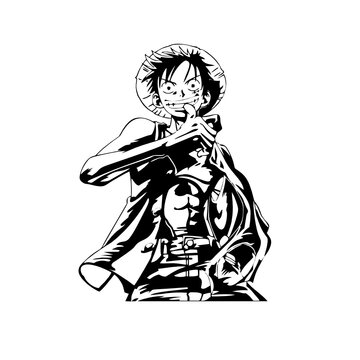Luffy Black and White vector, Great for pictures or Sticker