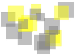Abstract grey yellow squares with white background
