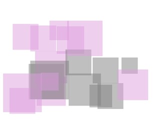 Abstract grey violet squares with white background