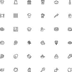icon vector icon set such as: flame, explosion, profession, mediterranean, boutique, claw, view, immune, garnish, monochrome, farm, mobile, pancake, twig, nori, basil, mustache, mushrooms, lamb