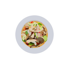 Illlustration thai food design isolated on white background