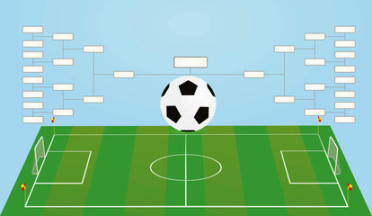 Soccer bracket scheme. vector illustration