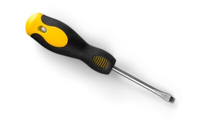 Screwdriver, metal tool, plastic handle, for repairing