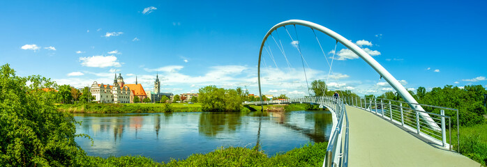 Tiergartenbrücke, Stadtschloss, Dessau, Sachsen-Anhalt, Deutschland 