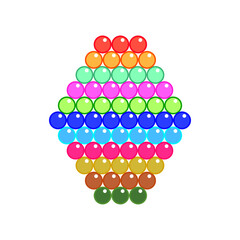 Pop it fidget kids sensory toy , vector illustration