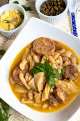 Dobradinha, a traditional portuguese and brazilian  dish made from a cow s flat white stomach