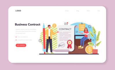 Directors board web banner or landing page. Business planning