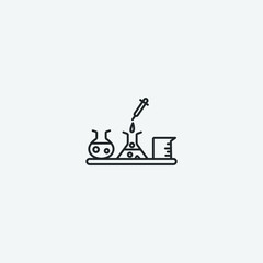 Beakers vector icon for web and design