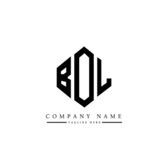 BOL letter logo design with polygon shape. BOL polygon logo monogram. BOL cube logo design. BOL hexagon vector logo template white and black colors. BOL monogram, BOL business and real estate logo.  