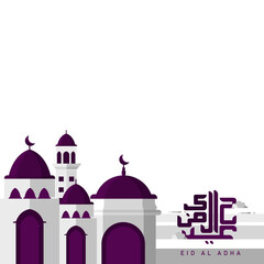 Greeting card eid al adha template design vector