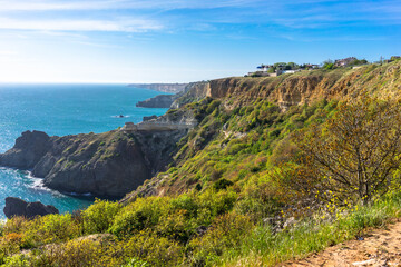 The headland Tarkhankut on Black sea.