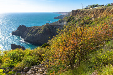 The headland Tarkhankut on Black sea.