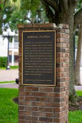 Information sign Sebring Florida history