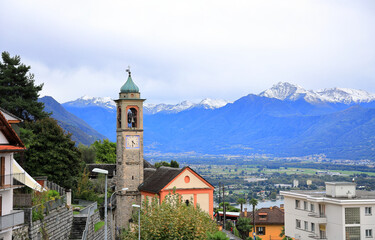 Fototapeta na wymiar Locarno, located at the southern foot of the Swiss Alps. Switzerland, Europe.