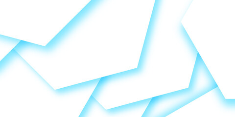 White abstract background with blue shadow . 