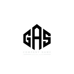GAS letter logo design with polygon shape. GAS polygon logo monogram. GAS cube logo design. GAS hexagon vector logo template white and black colors. GAS monogram, GAS business and real estate logo. 