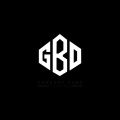 GBO letter logo design with polygon shape. GBO polygon logo monogram. GBO cube logo design. GBO hexagon vector logo template white and black colors. GBO monogram, GBO business and real estate logo. 