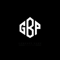 GBP letter logo design with polygon shape. GBP polygon logo monogram. GBP cube logo design. GBP hexagon vector logo template white and black colors. GBP monogram, GBP business and real estate logo. 