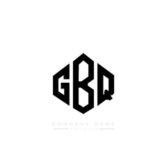GBQ letter logo design with polygon shape. GBQ polygon logo monogram. GBQ cube logo design. GBQ hexagon vector logo template white and black colors. GBQ monogram, GBQ business and real estate logo. 
