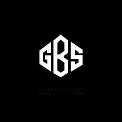 GBS letter logo design with polygon shape. GBS polygon logo monogram. GBS cube logo design. GBS hexagon vector logo template white and black colors. GBS monogram, GBS business and real estate logo. 