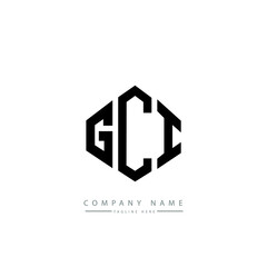 GCI letter logo design with polygon shape. GCI polygon logo monogram. GCI cube logo design. GCI hexagon vector logo template white and black colors. GCI monogram, GCI business and real estate logo. 