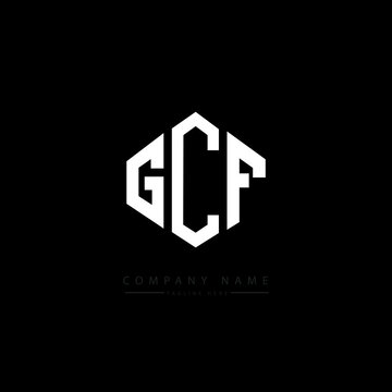 GCF letter logo design with polygon shape. GCF polygon logo monogram. GCF cube logo design. GCF hexagon vector logo template white and black colors. GCF monogram, GCF business and real estate logo. 
