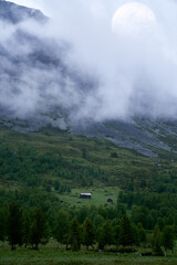 The fog is heavy in the mountains. It's been raining for days in Norway. Shot in Hemsedal. 