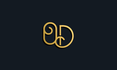 Luxury fashion initial letter OD logo.