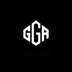 GGA letter logo design with polygon shape. GGA polygon logo monogram. GGA cube logo design. GGA hexagon vector logo template white and black colors. GGA monogram, GGA business and real estate logo.  