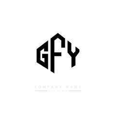 GFY letter logo design with polygon shape. GFY polygon logo monogram. GFY cube logo design. GFY hexagon vector logo template white and black colors. GFY monogram, GFY business and real estate logo. 