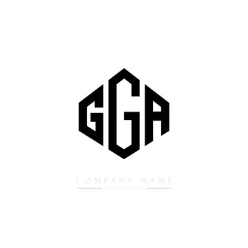 GGA letter logo design with polygon shape. GGA polygon logo monogram. GGA cube logo design. GGA hexagon vector logo template white and black colors. GGA monogram, GGA business and real estate logo. 