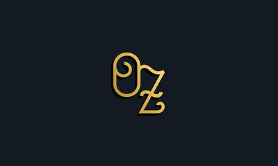 Luxury fashion initial letter OZ logo.