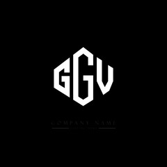 GGV letter logo design with polygon shape. GGV polygon logo monogram. GGV cube logo design. GGV hexagon vector logo template white and black colors. GGV monogram, GGV business and real estate logo. 