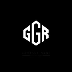 GGR letter logo design with polygon shape. GGR polygon logo monogram. GGR cube logo design. GGR hexagon vector logo template white and black colors. GGR monogram, GGR business and real estate logo. 