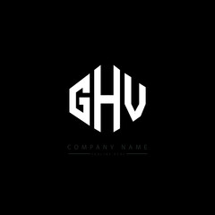 GHV letter logo design with polygon shape. GHV polygon logo monogram. GHV cube logo design. GHV hexagon vector logo template white and black colors. GHV monogram, GHV business and real estate logo. 