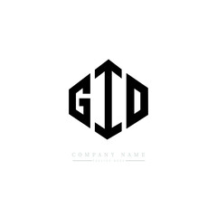 GIO letter logo design with polygon shape. GIO polygon logo monogram. GIO cube logo design. GIO hexagon vector logo template white and black colors. GIO monogram, GIO business and real estate logo. 