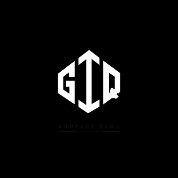 GIQ letter logo design with polygon shape. GIQ polygon logo monogram. GIQ cube logo design. GIQ hexagon vector logo template white and black colors. GIQ monogram, GIQ business and real estate logo. 