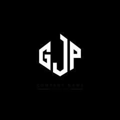 GJP letter logo design with polygon shape. GJP polygon logo monogram. GJP cube logo design. GJP hexagon vector logo template white and black colors. GJP monogram, GJP business and real estate logo. 