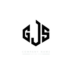 GJS letter logo design with polygon shape. GJS polygon logo monogram. GJS cube logo design. GJS hexagon vector logo template white and black colors. GJS monogram, GJS business and real estate logo. 