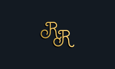 Luxury fashion initial letter RR logo.