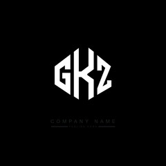 GKZ letter logo design with polygon shape. GKZ polygon logo monogram. GKZ cube logo design. GKZ hexagon vector logo template white and black colors. GKZ monogram, GKZ business and real estate logo. 