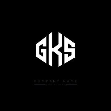GKS letter logo design with polygon shape. GKS polygon logo monogram. GKS cube logo design. GKS hexagon vector logo template white and black colors. GKS monogram, GKS business and real estate logo. 