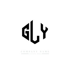 GLY letter logo design with polygon shape. GLY polygon logo monogram. GLY cube logo design. GLY hexagon vector logo template white and black colors. GLY monogram, GLY business and real estate logo. 