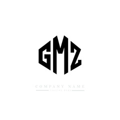 GMZ letter logo design with polygon shape. GMZ polygon logo monogram. GMZ cube logo design. GMZ hexagon vector logo template white and black colors. GMZ monogram, GMZ business and real estate logo. 