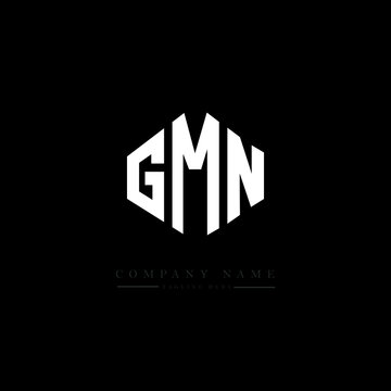 GMN letter logo design with polygon shape. GMN polygon logo monogram. GMN cube logo design. GMN hexagon vector logo template white and black colors. GMN monogram, GMN business and real estate logo. 