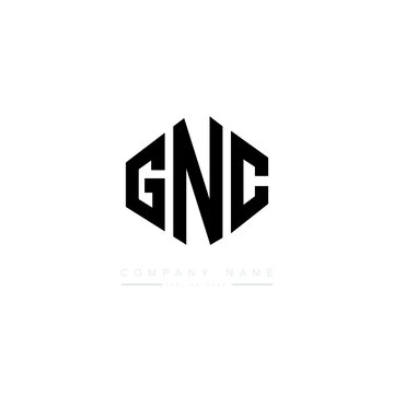 GNC letter logo design with polygon shape. GNC polygon logo monogram. GNC cube logo design. GNC hexagon vector logo template white and black colors. GNC monogram, GNC business and real estate logo. 
