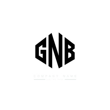 GNB letter logo design with polygon shape. GNB polygon logo monogram. GNB cube logo design. GNB hexagon vector logo template white and black colors. GNB monogram, GNB business and real estate logo. 