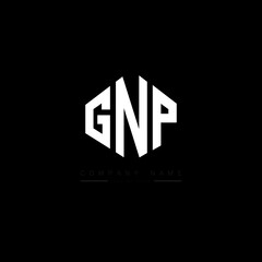 GNP letter logo design with polygon shape. GNP polygon logo monogram. GNP cube logo design. GNP hexagon vector logo template white and black colors. GNP monogram, GNP business and real estate logo. 