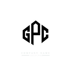 GPC letter logo design with polygon shape. GPC polygon logo monogram. GPC cube logo design. GPC hexagon vector logo template white and black colors. GPC monogram, GPC business and real estate logo. 